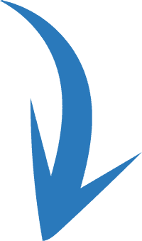 blue-arrow-tall Blue arrow pointing downward and to the left